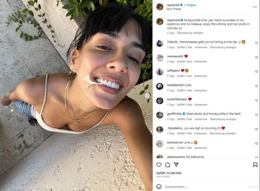 Janice Griffith postet auf Instagram von ihren Frankreich-Ferien.