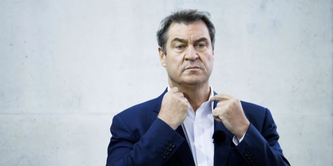 Markus Söder, 2023 in Berlin. Er forderte die Ampel zum Handeln auf. (Symbolbild) konjunktur Deutschland