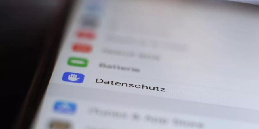 Der Menüpunkt «Datenschutz» ist in den Einstellungen eines iPhones zu lesen. Bundestag und Bundesrat haben eine Einigung über neue Zugriffsregeln für die Daten von Handynutzern erzielt. Foto: Karl-Josef Hildenbrand/dpa