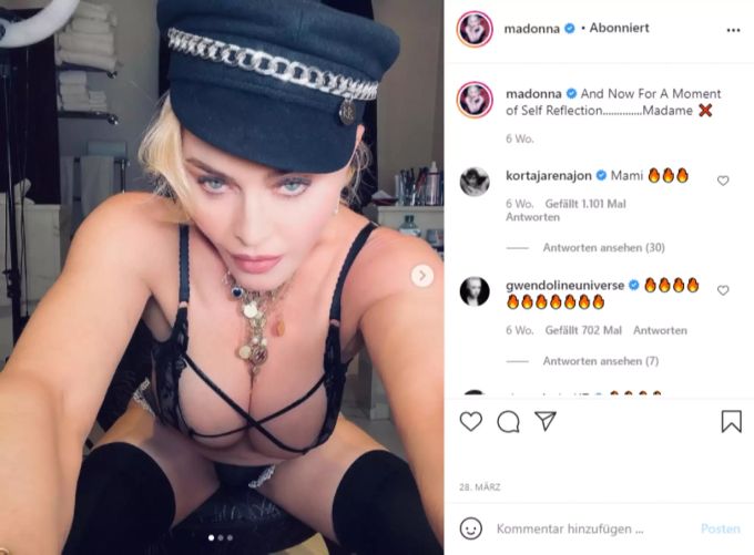 Auch ihre Brüste sollen einen Eingriff hinter sich haben, so der Doktor. madonna