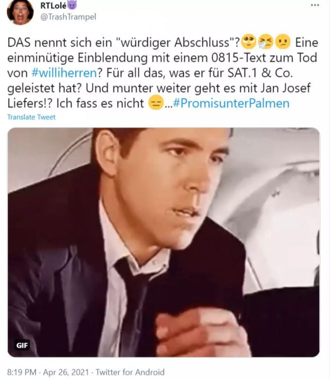 Ein Fan ist schockiert über die Verabschiedung von Willi Herren. trash