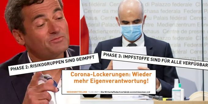 Der Ausstiegsplan des Bundesrats soll in «Phasen» vonstatten gehen – Economiesuisse hat diese Idee bereits im Februar präsentiert. Economiesuisse Bundesrat Coronavirus Phasenmodell