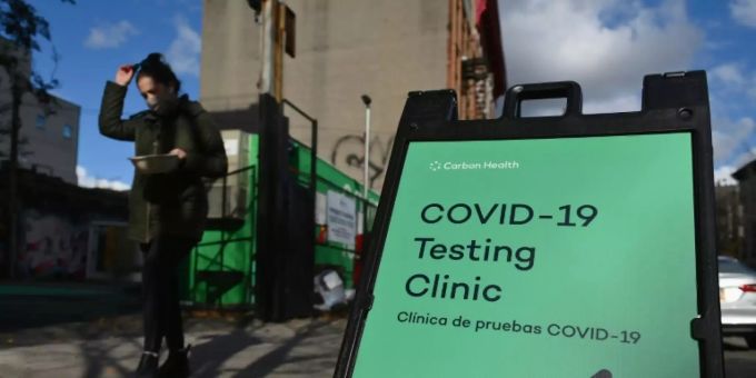 Ein Corona-Testzentrum in New York. Coronavirus