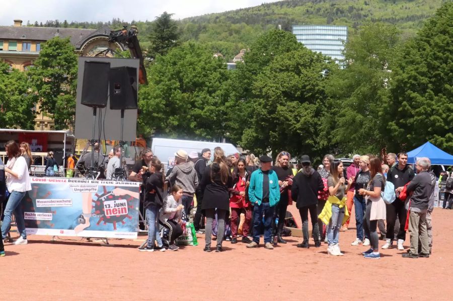 An der Demonstration interessierte die Maskenpflicht niemanden.