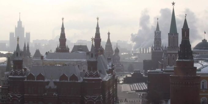 Blick auf den Kreml, den Sitz der russischen Regierung. Russland US-Wahlen Einflussnahme Geheimdienst