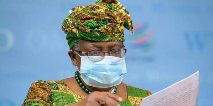 Ngozi Okonjo-Iweala: «Es kann in der WTO nicht so weitergehen wie bisher.». Foto: Fabrice Coffrini/KEYSTONE/AFP POOL/dpa Ngozi Okonjo-Iweala: «Es kann in der WTO nicht so weitergehen wie bisher.». Foto: Fabrice Coffrini/KEYSTONE/AFP POOL/dpa