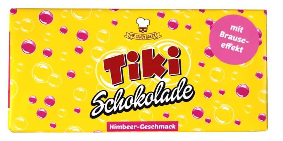 Harmonieren, wie wenn sie schon ein Leben lang zusammen wären: weisse Schokolade und Himbeer-Tiki