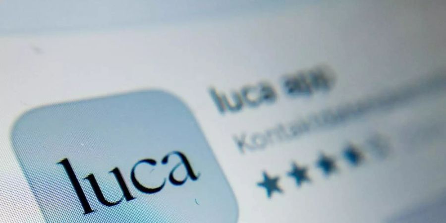 Das Symbol der Luca-App ist auf einem Smartphone zu sehen. Foto: Christoph Soeder/dpa