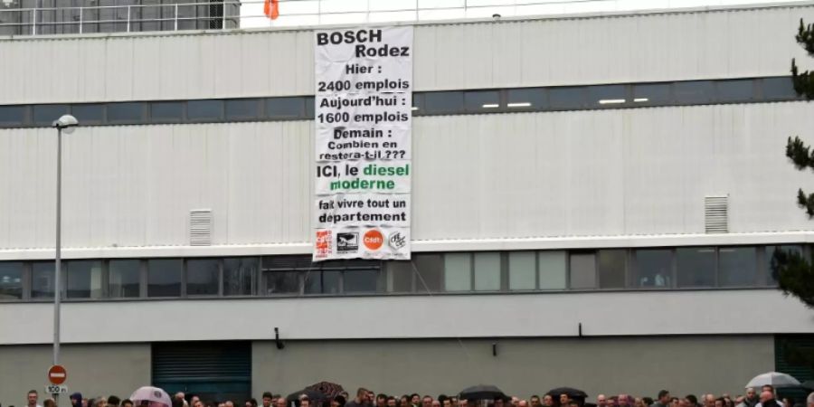 Protestaktion gegen Jobabbau in Rodez
