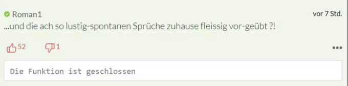 Ein Nau-Leser bezweifelt, dass die Sprüche spontan waren. nau