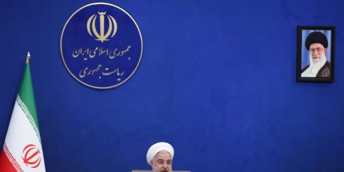 HANDOUT - Hassan Ruhani, Präsident des Iran, spricht während einer Kabinettssitzung. Foto: -/Iranian Presidency/dpa - ACHTUNG: Nur zur redaktionellen Verwendung und nur mit vollständiger Nennung des vorstehenden Credits HANDOUT - Hassan Ruhani, Präsident des Iran, spricht während einer Kabinettssitzung. Foto: -/Iranian Presidency/dpa - ACHTUNG: Nur zur redaktionellen Verwendung und nur mit vollständiger Nennung des vorstehenden Credits