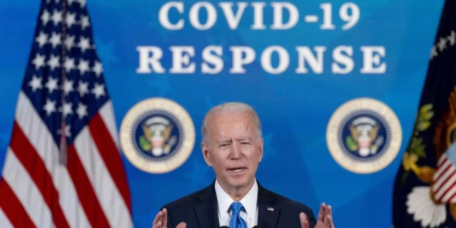 US-Präsident Joe Biden will übrig gebliebenen Corona-Impfstoff weitergeben. Foto: Andrew Harnik/AP/dpa
