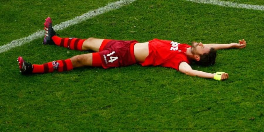 Kölns Jonas Hector will mit dem FC in der Relegation gegen Holstein Kiel bestehen. Foto: Thilo Schmuelgen/Reuters-Pool/dpa