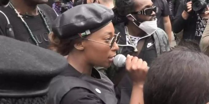 Video-Screenshot von Sasha Johnson bei einer Rede im August 2020 in London. Foto: Pa Video/PA Wire/dpa Video-Screenshot von Sasha Johnson bei einer Rede im August 2020 in London. Foto: Pa Video/PA Wire/dpa