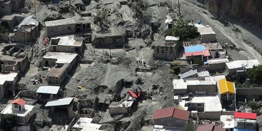 Betroffene Ortschaft östlich von Teheran