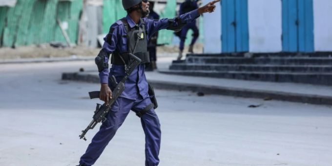 Vertreter der Sicherheitskräfte in Mogadischu Vertreter der Sicherheitskräfte in Mogadischu