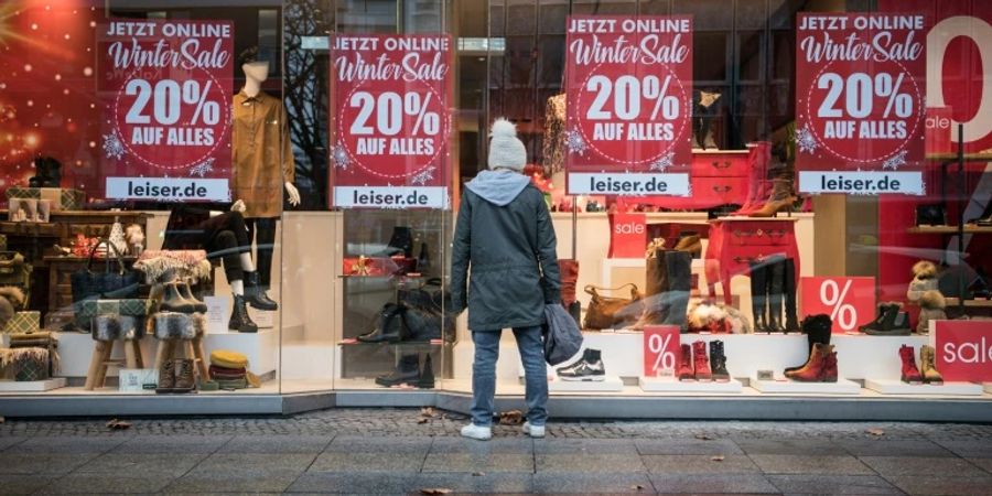 Schaufenster in Berlin im Dezember 2020