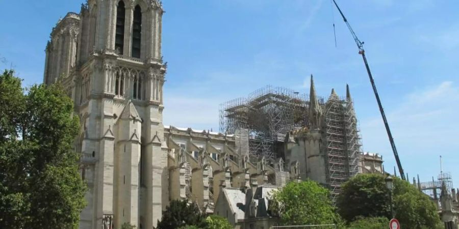 Die teilweise eingerüstete Kathedrale von Notre-Dame. Foto: Julia Naue