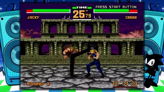 Virtual Fighter 2 auf dem Sega Mega Drive Mini. Sega Mega Drive Mini