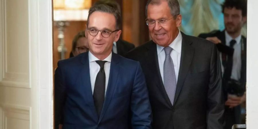 Aussenminister Maas liefert sich mit seinem russischen Amtskollegen Lawrow einen Schlagabtausch. Foto: Dmitry Serebryakov/AP