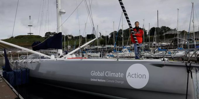 Vor Atlantiküberquerung von Klimaaktivistin Thunberg