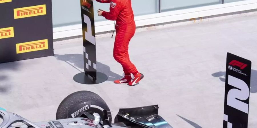 Sichtlich bedient nach dem Rennen in Montréal: Sebastian Vettel. Foto: Paul Chiasson/The Canadian Press/AP