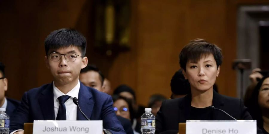 Joshua Wong und Denise Ho im US-Kongress