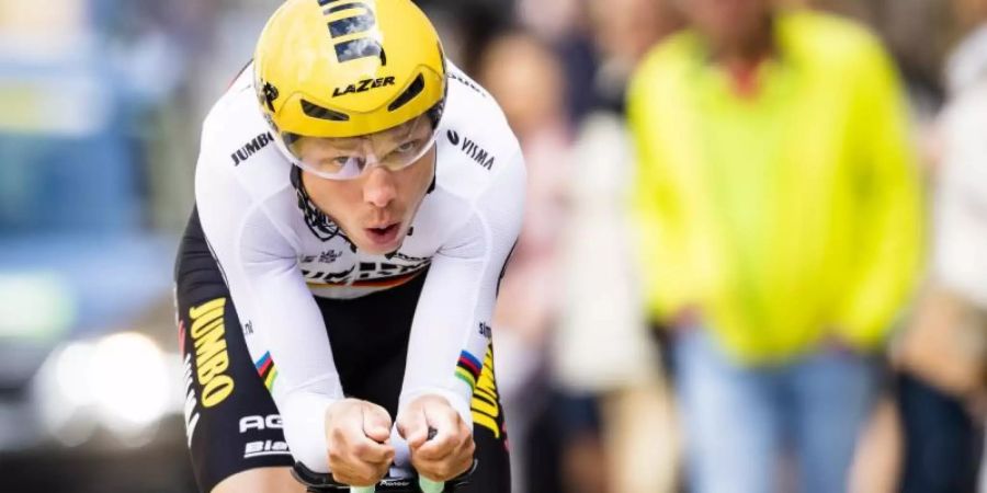 Tony Martin wird bei der WM in England starten. Foto: Jean-Christophe Bott/KEYSTONE
