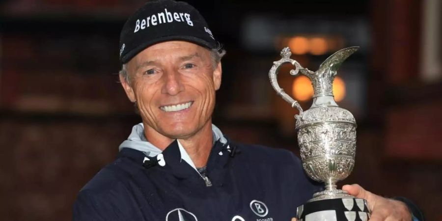 Golfstar Bernhard Langer gewann zum vierten Mal die British-Senior-Open. Foto: Peter Byrne/PA Wire