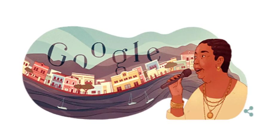 google doodle Cesária Évora