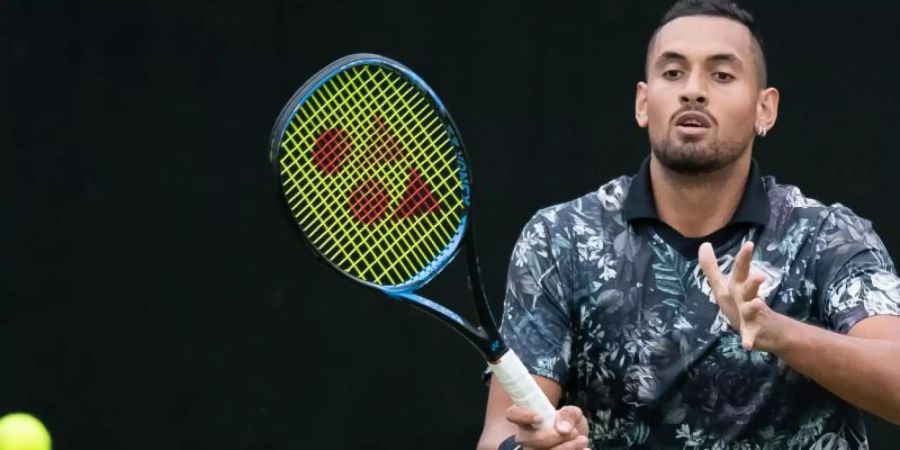 Der Australier Nick Kyrgios bekommt Lob von Tennis-Legende Boris Becker. Foto: Silas Stein