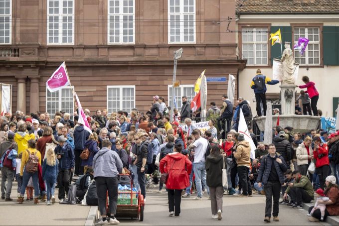 Ein Umzug am 1. Mai in Basel. (Archivbild) 1, Mai Umzug Basel