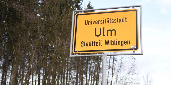 Ortsschild Ulm Stadtteil Wiblingen