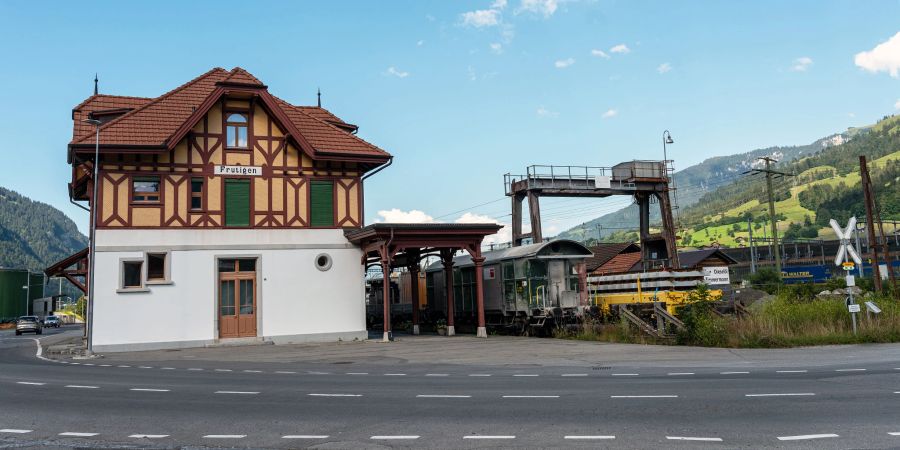 Der alte Bahnhof in Frutigen.