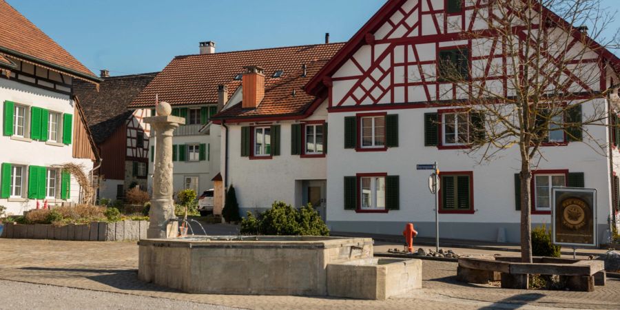 Der Dorfkern in der Gemeinde Flurlingen.