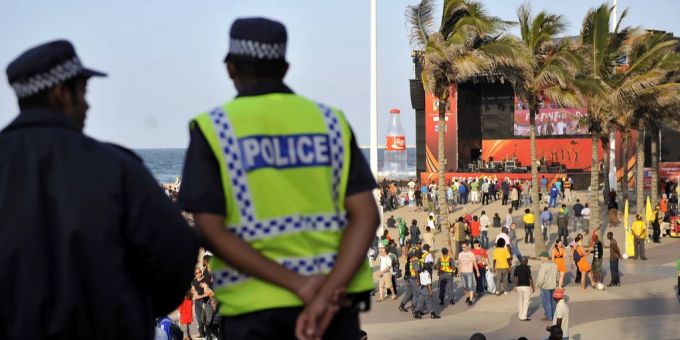 Ein Polizist in Südafrika. (Symbolbild) POlize