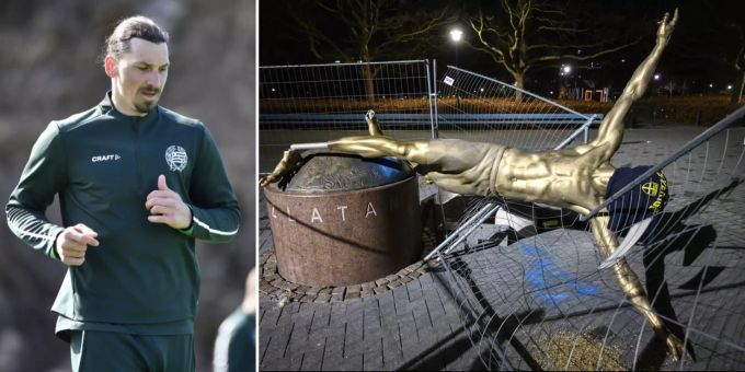 Die Zlatan-Statue in Malmö wurden mehrfach beschädigt. Zlatan Ibrahimovic