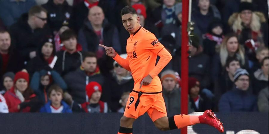 Roberto Firmino feiert sein Tor für die «Reds»