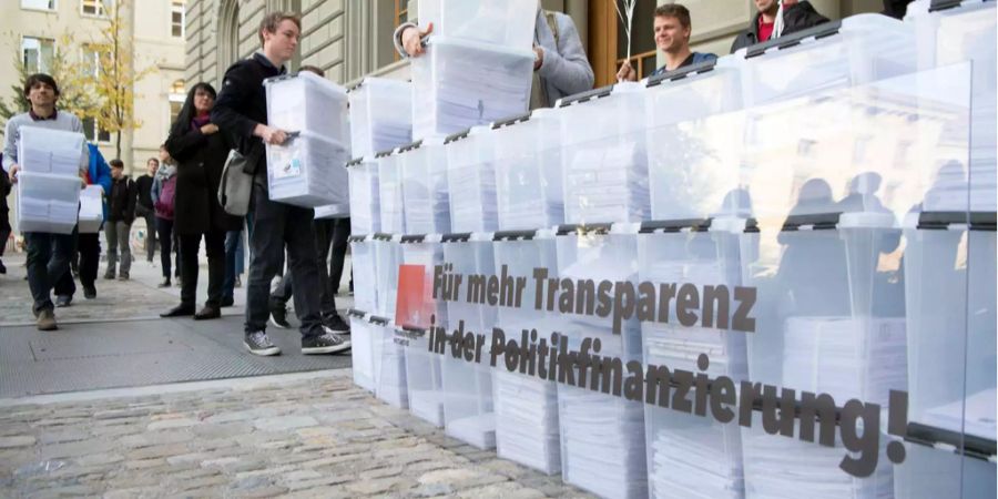 Im Oktober 2017 wurde die Transparenz-Initiative eingereicht.