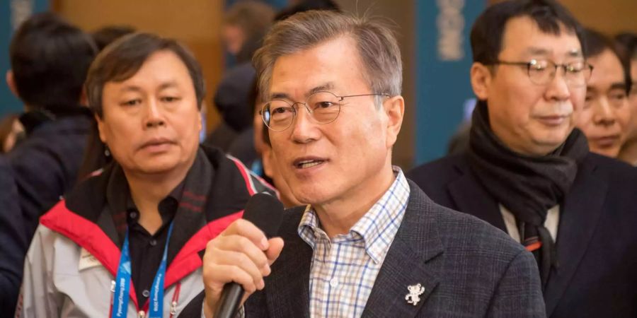 Der südkoreanische Präsident Moon Jae schickt zwei Sondergesandte nach Pjöngkang.