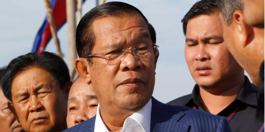 Der Ministerpräsident von Kambodscha Samdech Hun Sen bei einer Veranstaltung Phnom Penh.