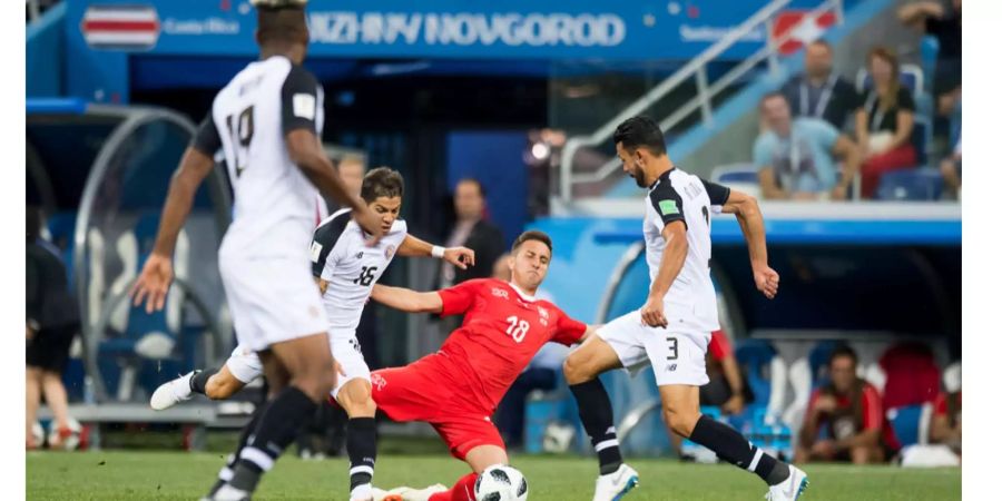 Mühevolles Spiel: Gavranovic und die Schweiz  gegen Costa Rica