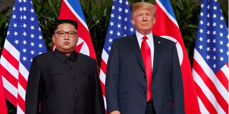 Nordkoreas Machthaber Kim Jong Un und US-Präsident Donald Trump bei ihrem Treffen in Singapur.