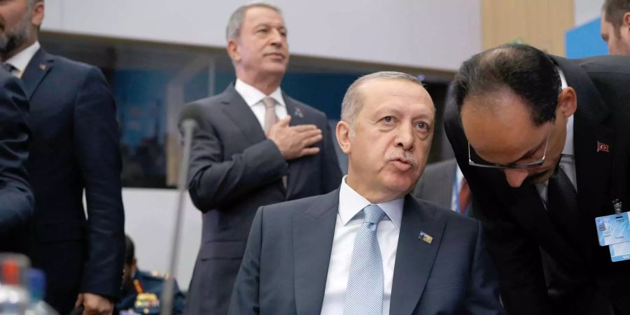 Der türkische Präsident Erdogan am Nato-Gipfel.