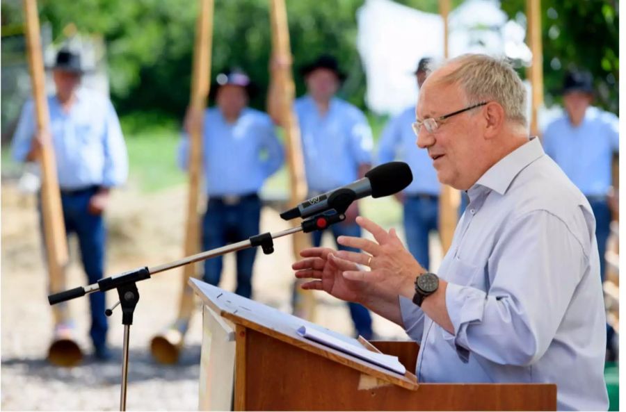 Bundesrat Schneider-Ammann hat heuer mit fünf Auftritten das stressigste 1. August-Programm.