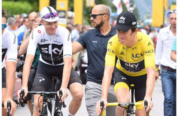 Geraint Thomas behält das Leadertrikot. Geraint Thomas