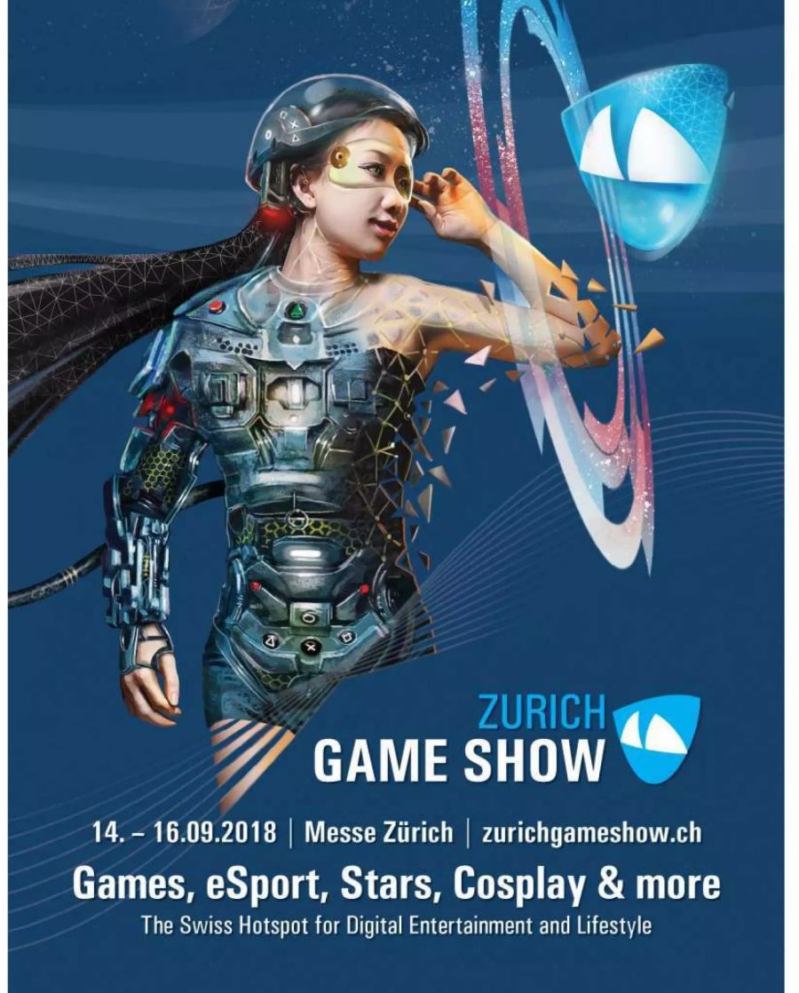 Das aktuelle Poster für die Zurich Game Show 2018.