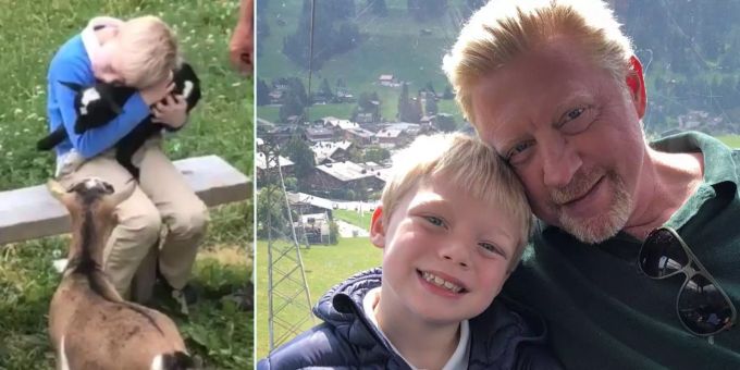 In Gstaad - Boris-Becker-Sohn kuschelt mit Berner Geissli