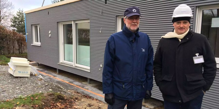 Besitzer Marcel Rohr und Bauleiter Stefan Brüngger.