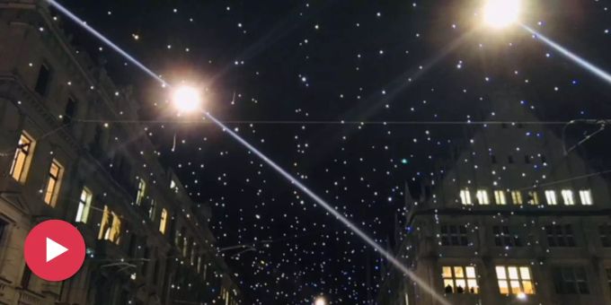 Start der Weihnachtsbeleuchtung - «Lucy» bringt die Zürcher Bahnhofstrasse zum Funkeln